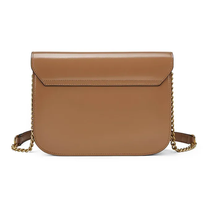 PIERRE CARDIN Cow Leather Shoulder Bag, Crossbody Bag Regular Women's Black/Brown-5