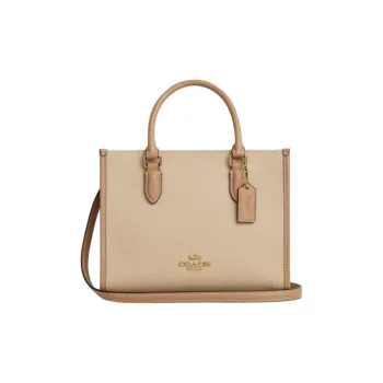 COACH Maggie PVC Tote Bag Shopping Bag Shoulder Bag Crossbody Bag Handbag Small Size Women's Dark Natural