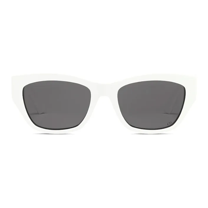 DIOR Acetate Nylon Rectangular Sunglasses Women's White-1