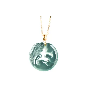 Bubble Scallops Glutinous Jade Jadeite Necklaces Women's
