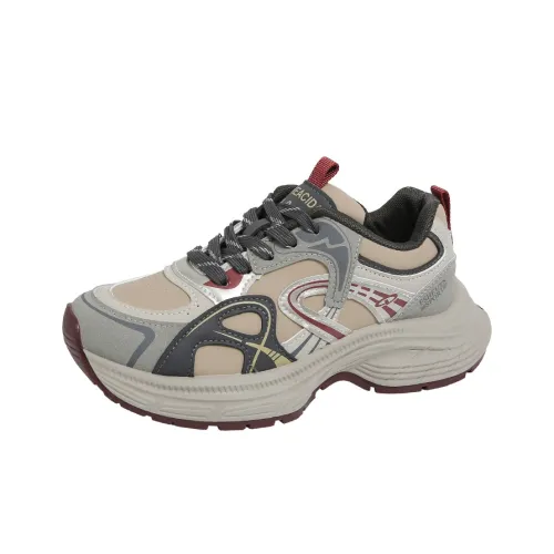 TONYBEAR Wear Resistant Height Increasing Low Top Chunky Sneakers Women's