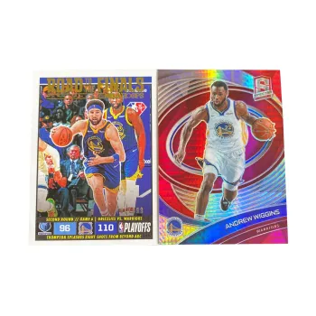 PANINI 2023 Warriors Thompson 999 Thread 2021 Wiggins Pulse Fold Total 2 Pcs Sports Cards 2 Pcs