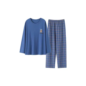 Pretty Lady Pajama Set Men's Royal Blue