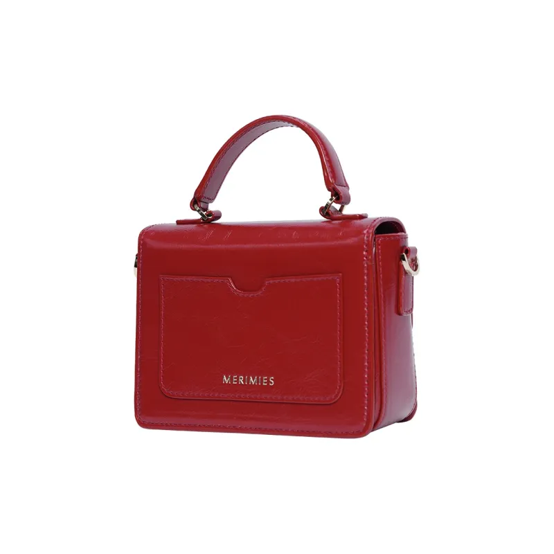 MERIMIES Artificial Leather Handbag Small Size Women's Extra Red | Passionate Red-3
