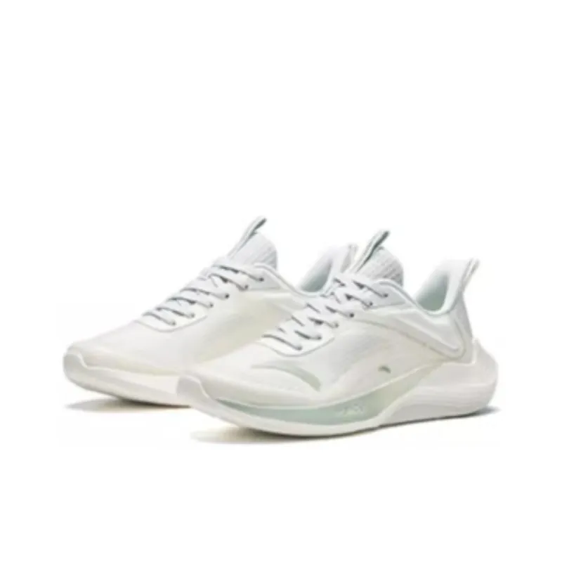 Anta DuCi1 Cushioning Breathable Low Top Casual Running Shoes Women's White Green-1