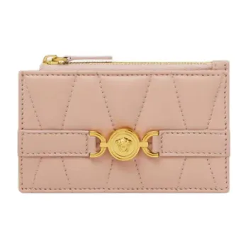 FANSIZHE Medusa '95 Sheepskin Card Holder Regular Women's Light Pink Red