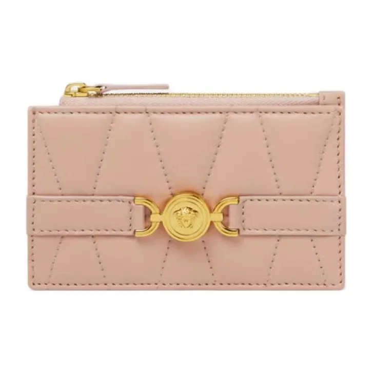 FANSIZHE Medusa '95 Sheepskin Card Holder Regular Women's Light Pink Red-0