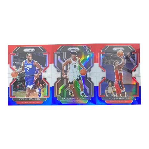 PANINI 2022 PRIZM Leonard, Little Thomas, Hachimura, Tricolor Fold, Total 3 Pc Sports Cards 3 Pcs