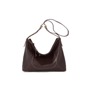 COCOEVA Crystal Vegetable Tanned Leather Shoulder Bag Crossbody Bag Women's Coffee/Black