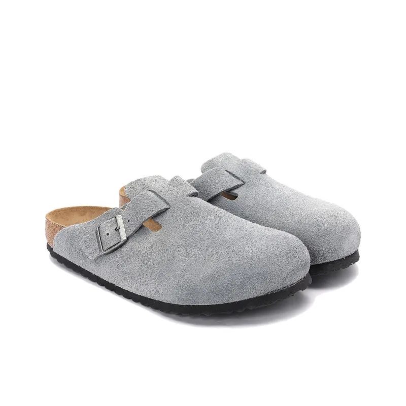 Birkenstock Boston EVA Abrasion Resistant Wrap toe Slippers Unisex Gray Narrow Fit-2