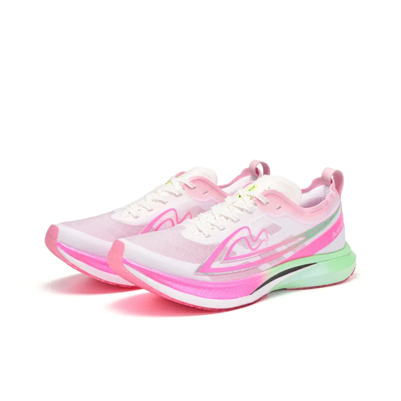 Sonic Cat Breathable Coverage Rebound Low Top Full Length Carbon Plate Training Running Shoes Unisex Pink Cyan-2