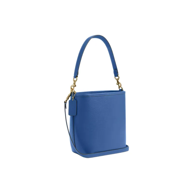 COACH Leather Bucket Bags Shoulder Bags Small Size Women's Blue-1