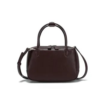 BEMIX PETS Cow Leather Handbag Women's Coffee/Ancora Red/Black
