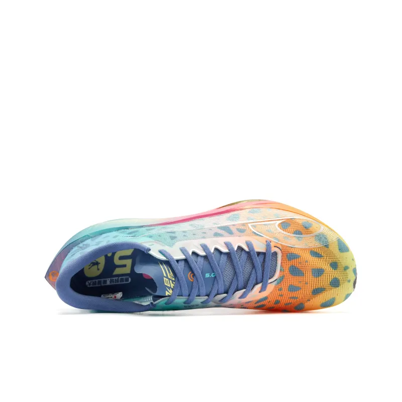 QIAODAN Phantom PB5.0 Running Shoes Men Low Top Sand Blue/Sun Orange-3