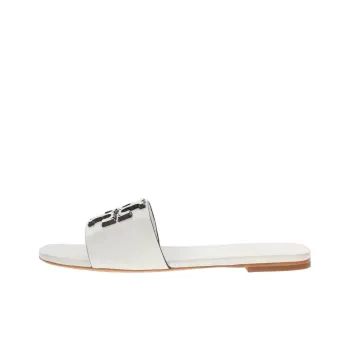 TORY BURCH Embossed logo Leather Slides