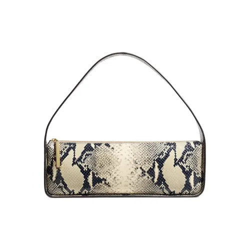 KHAITE Python Embossed Calfskin Shoulder Bag Women's Light Gray