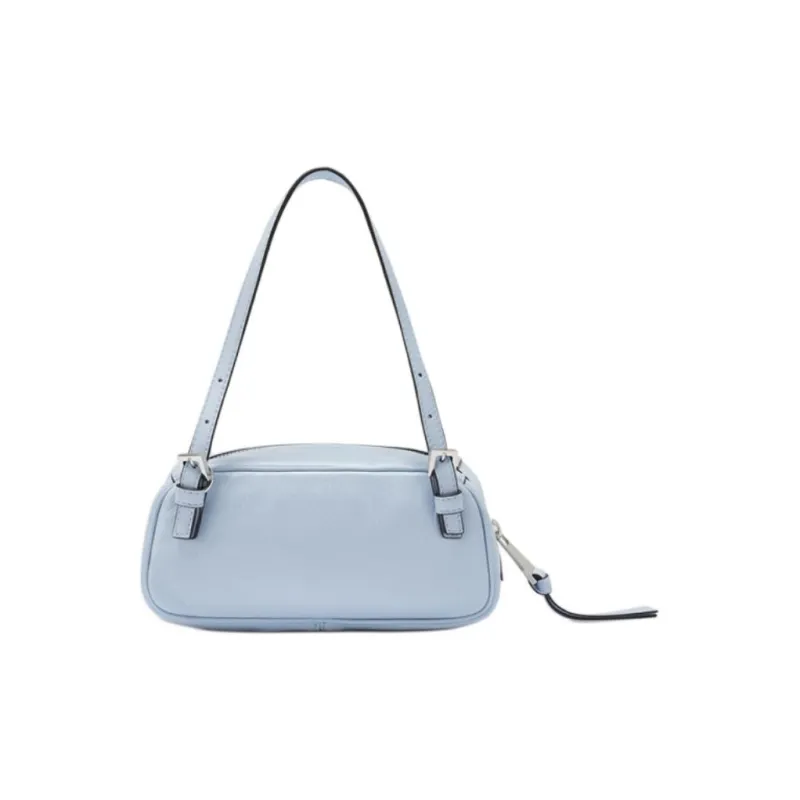 FANSIZHE Tag Sheepskin Bowling Bag, Shoulder Bag, Handbag Mini Women's Light Blue-1