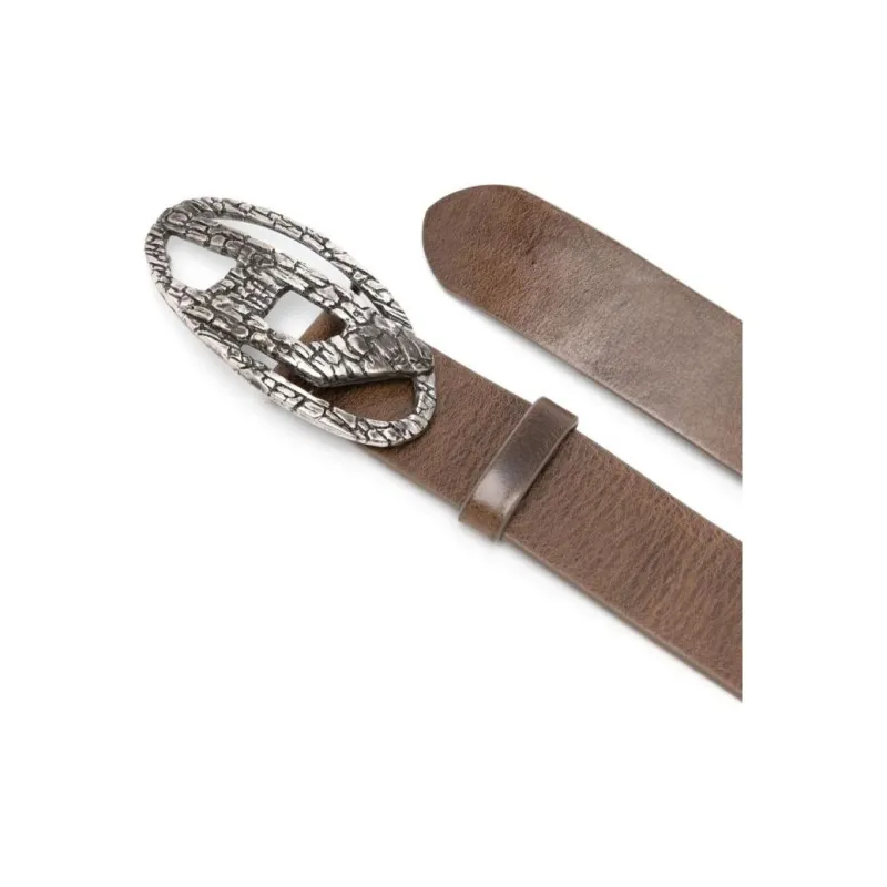 DIESEL B-1Dr Logo Buckle Belt-4