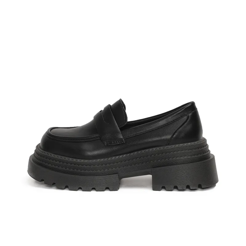 SHUXI Loafers Women's Black Glossy/Black Matte-7