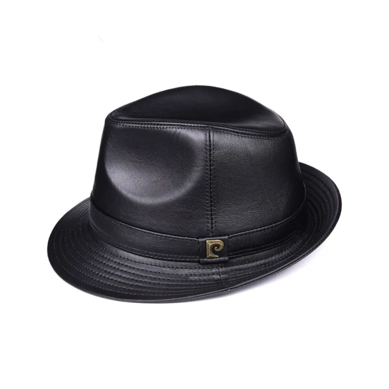 PIERRE CARDIN Cow Leather Top Hats Men's-1