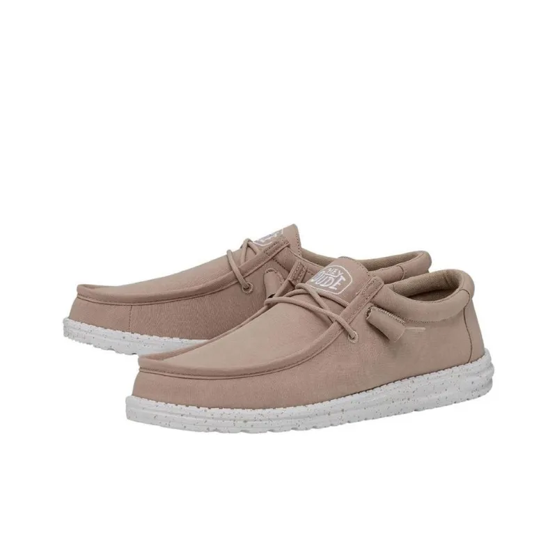 Hey Dude Wally Slub Tan Canvas-2