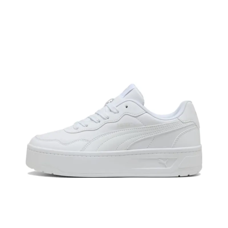 PUMA Court Lally Skye Anti Slip Wear Resistant Low Top Skateboard Shoes Women's White-0