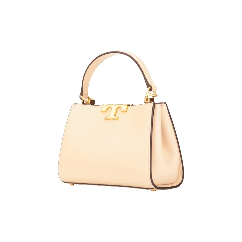 TORY BURCH Eleanor Leather Briefcase, Handbag, Shoulder Bag, Crossbody Bag Mini Women's Cream-2