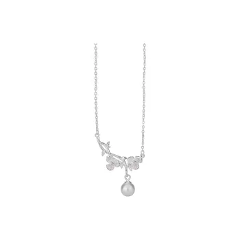 Heart Grass 999 Fine Silver Necklaces Women's