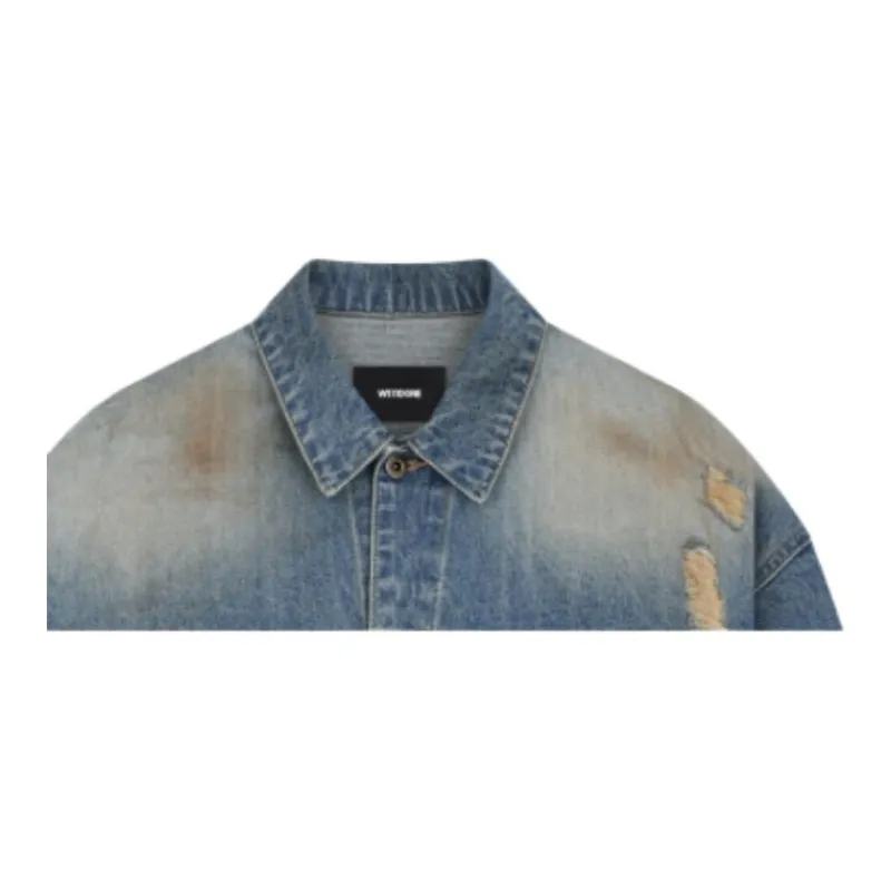 WE11DONE Distressed Denim Jacket-5