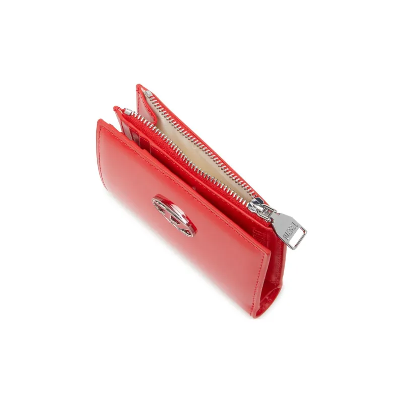 DIESEL Cow Leather Wallet Small Size Women's Red-2