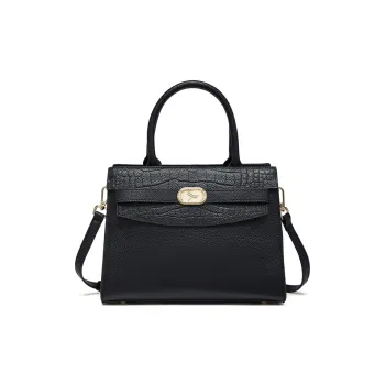 RED DRAGONFLY Cow Leather Handbag Unisex Black