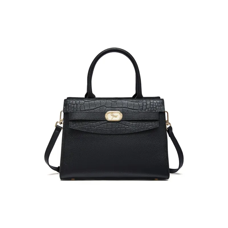 RED DRAGONFLY Cow Leather Handbag Unisex Black-0