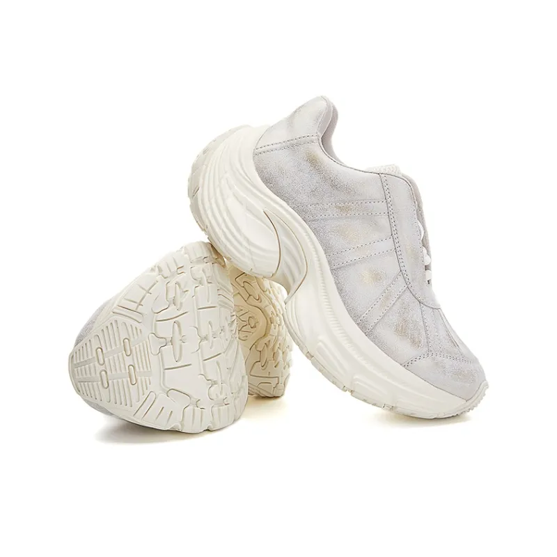 Chibang Low-Top Chunky Sneakers Women's Gold-3