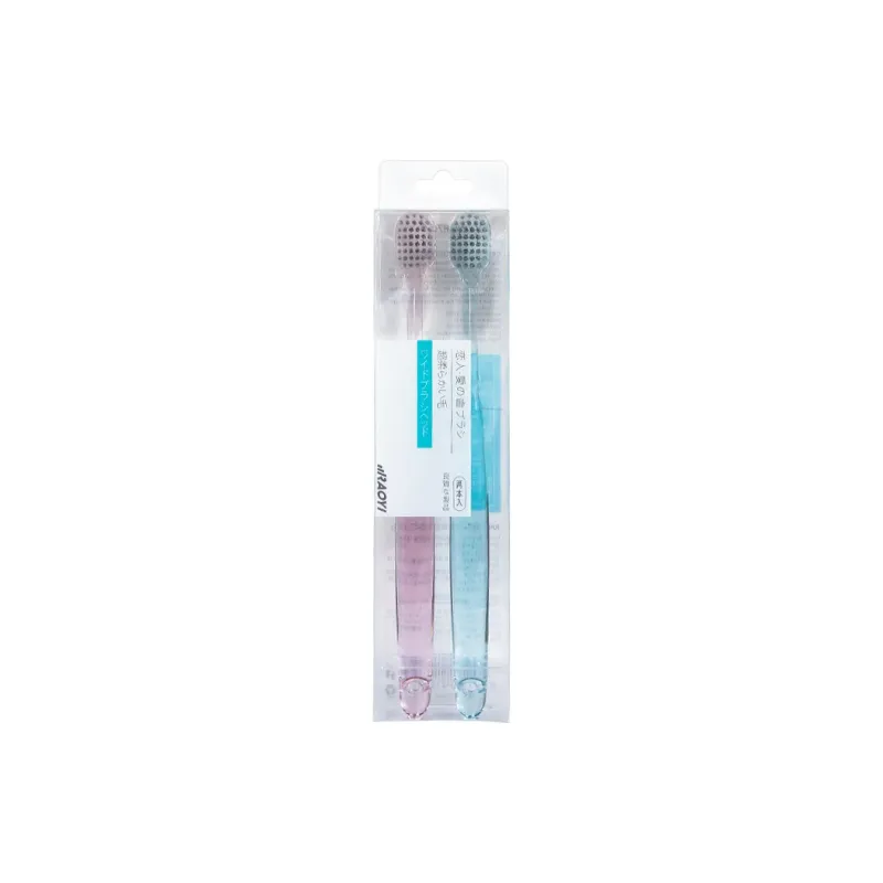 CHENYISHENG Silver Ion Antibacterial Couple 2-Piece Set Crystal Handle Adults Wide Head Soft Bristle Toothbrush-3