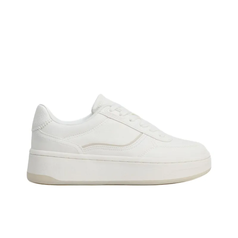 ZARA Low-Top Skateboard Shoes Women's White-1