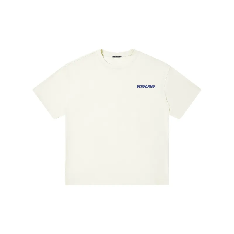 Vitocano Drop Shoulder Sleeve T-Shirt Unisex White-11