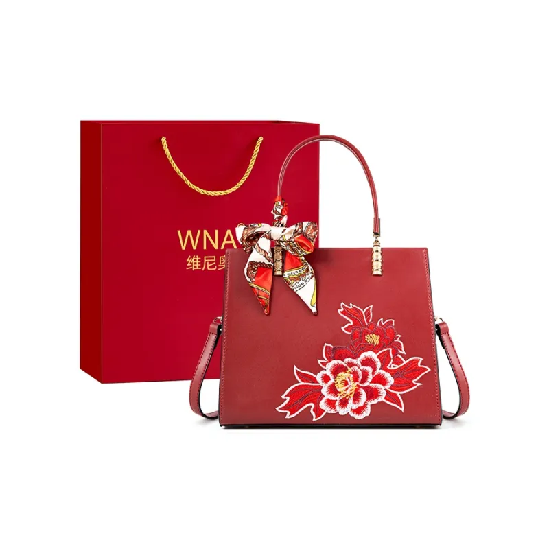Vigno Synthetic Leather Shoulder Bag Crossbody Bag Handbag Medium Size Women's Red-36