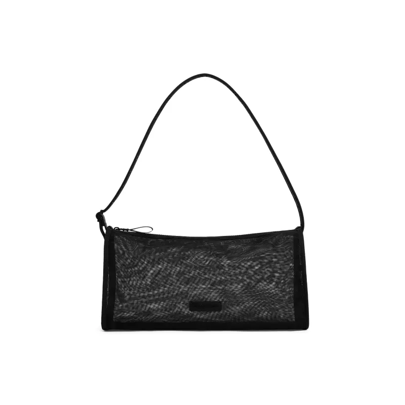 CHARLES&KEITH Fabric Shoulder Bag, Crossbody Bag, Handbag Tubas Women's Frosted White/Jet Black-3