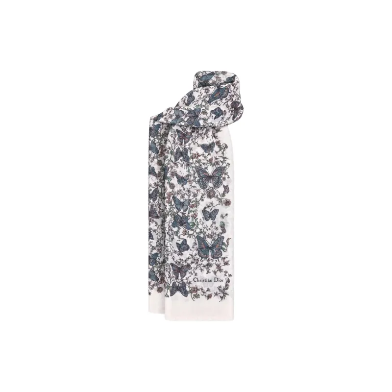 DIOR Cashmere Shawls Women's Blue-1