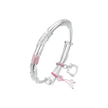 Bailijin S999 Fine Silver Sterling Silver Bracelets Unisex