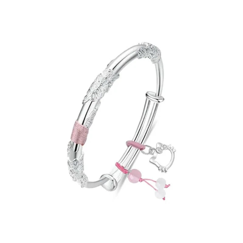 Bailijin S999 Fine Silver Sterling Silver Bracelets Unisex-0