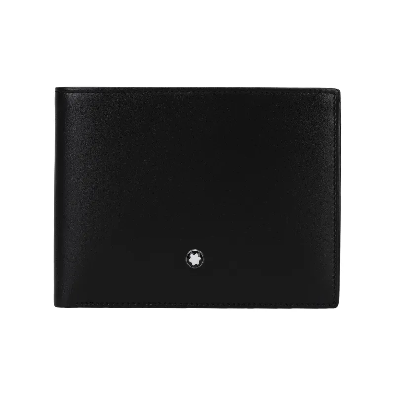 MONTBLANC Meisterstuck Grain Cow Leather Card Holder, Wallet Men's Black-1