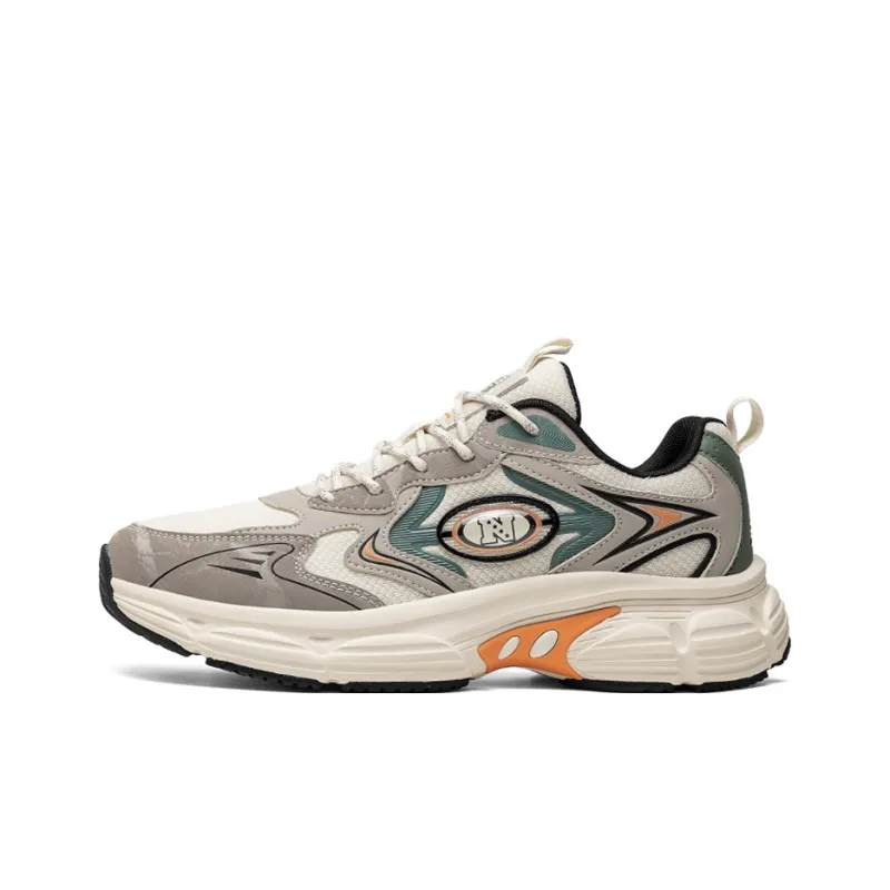 NFL Cushioning, Abrasion Resistant, Lightweight, And Breathable Low Top Casual Running Shoes Men's Beige Gray-0