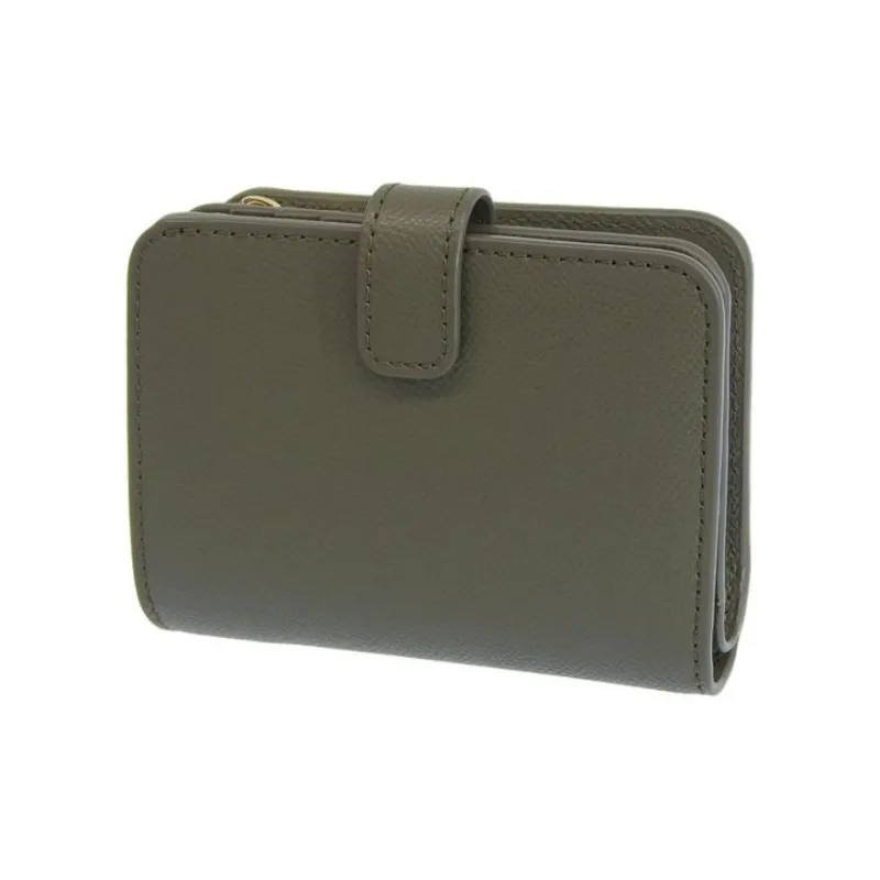 Furla Leather Wallet Small Size Women's Khaki Green-2