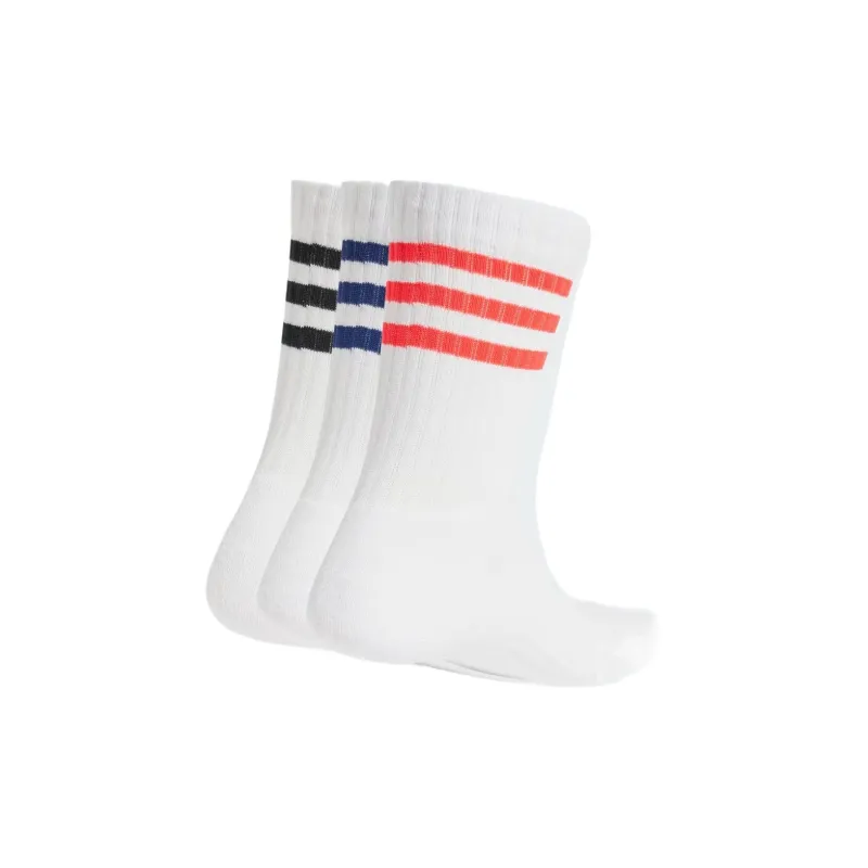 Adidas 3S Mid Calf Socks Unisex 3 Pack White-1