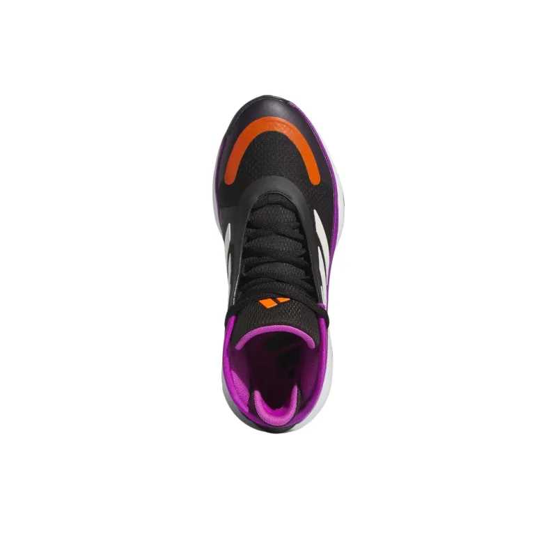 Adidas Bounce Legends Anti Slip Wear Resistant Mid Top Basketball Shoes Unisex Black Purple-2