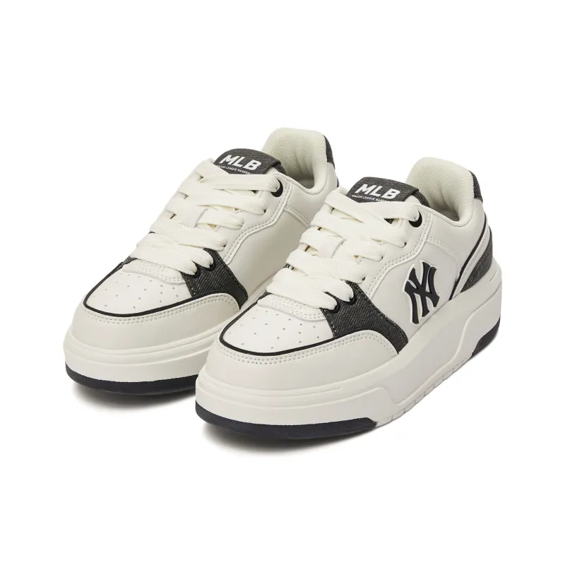 MLB New York Yankees Slip-Resistant Height Increasing Low-Top Skateboard Shoes Unisex Black-2
