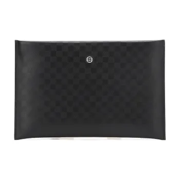 RED DRAGONFLY Cow Leather Clutch Men's Black