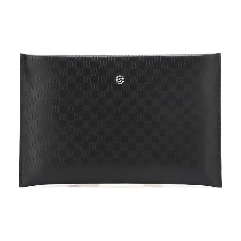 RED DRAGONFLY Cow Leather Clutch Men's Black-0