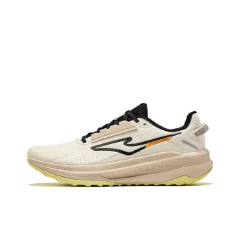 Erke Cushioned Slip Resistant Abrasion Resistant Low Top Casual Running Shoes Men's Beige Black